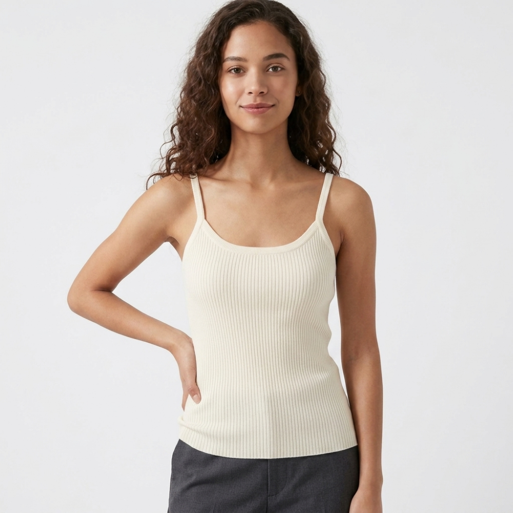 Valeweave – Cashmere Wool Tank Top — White