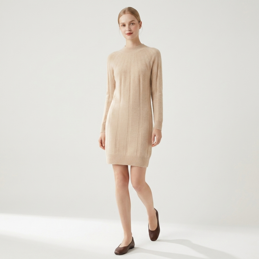 Mistline – Cashmere Dress — Beige