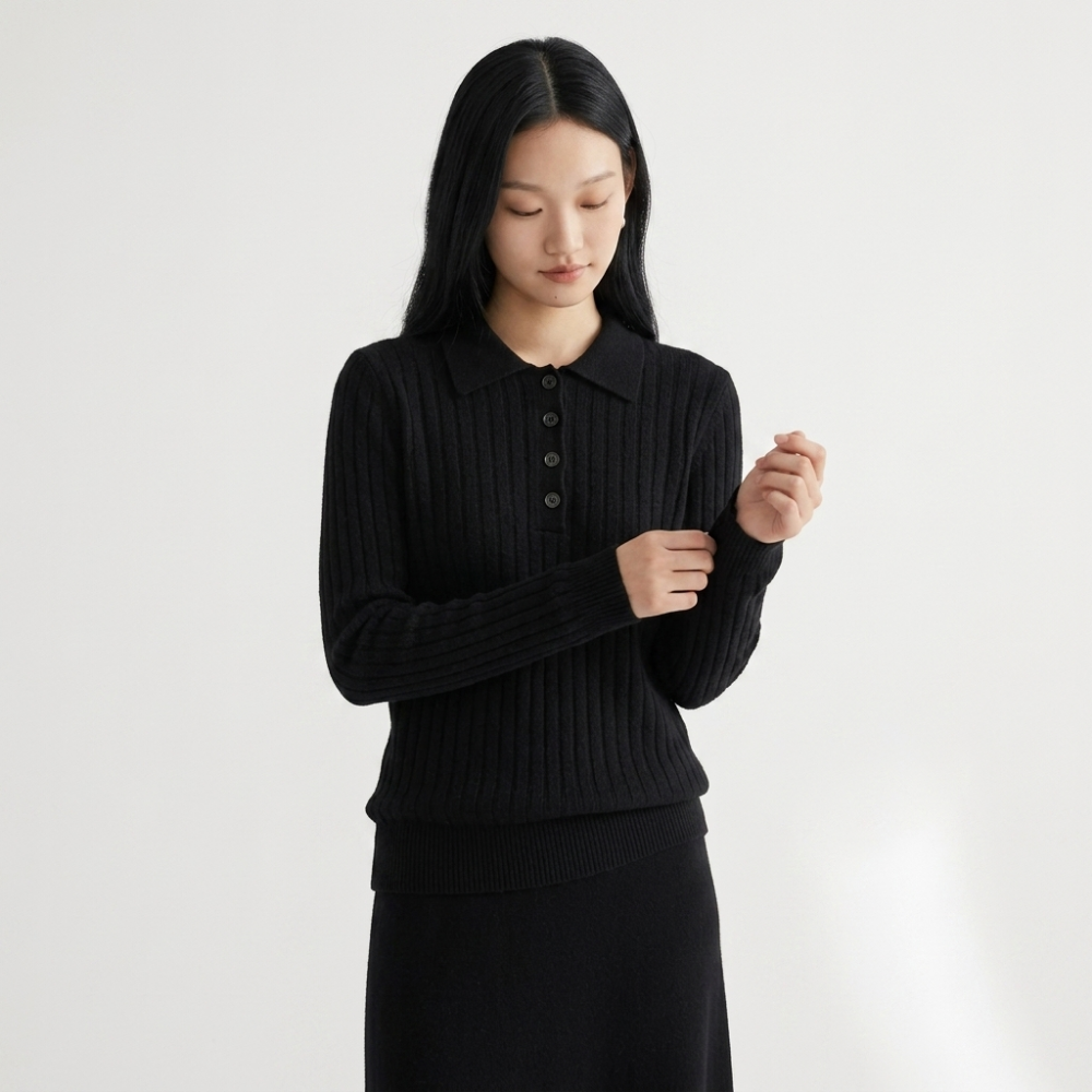 Alessandra – Cashmere Wool Sweater — Black