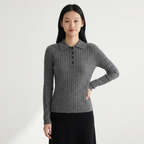 Alessandra – Cashmere Wool Sweater — Gray