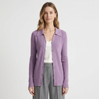 Seraphina – Cashmere Wool Cardigan — Purple