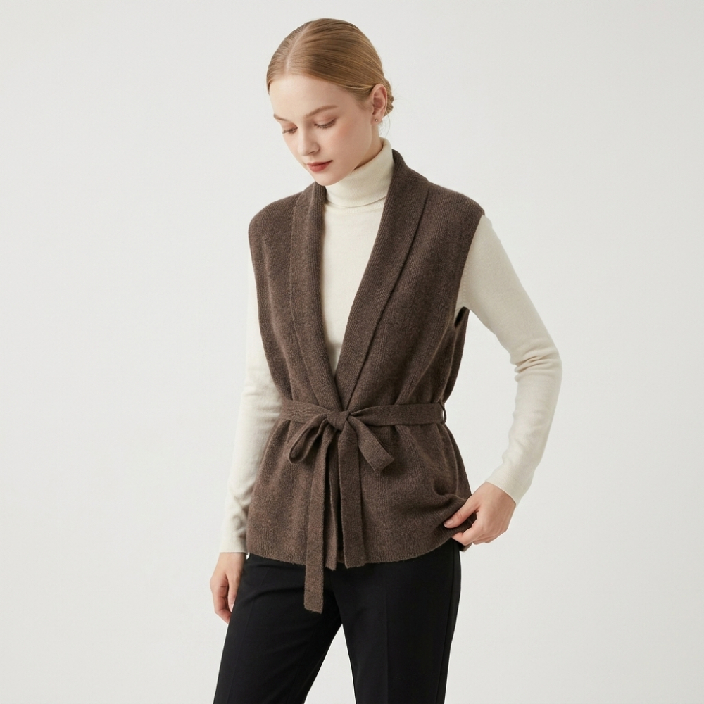 Cliffside – Cashmere Wool Vest — Brown