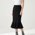 Briarcurve – Cashmere Wool Skirt — Black