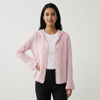 Softedge – Cashmere Wool Cardigan — Pink