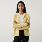 Softedge – Cashmere Wool Cardigan — Yellow