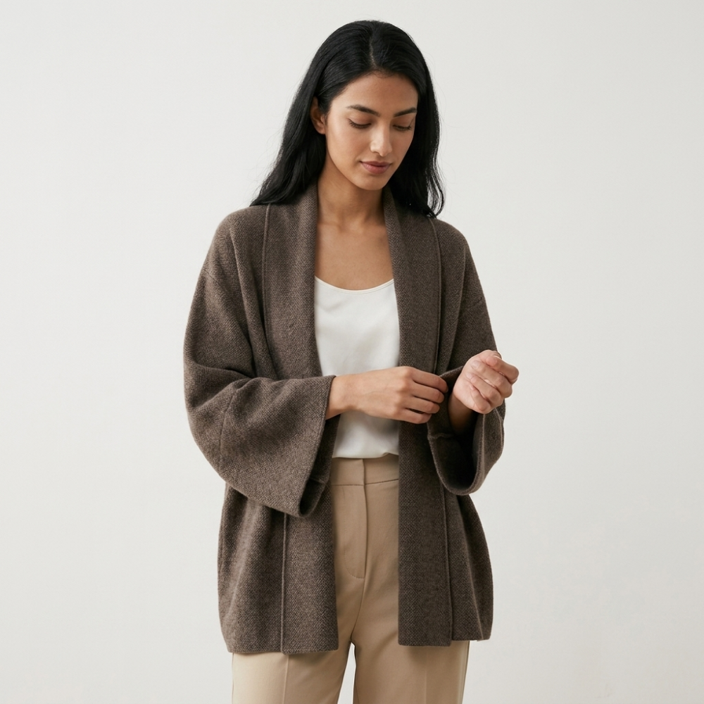 Valeharbor – Cashmere Wool Shawl Coat