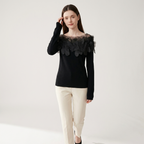 Shadowbloom – Cashmere Wool Sweater — Black