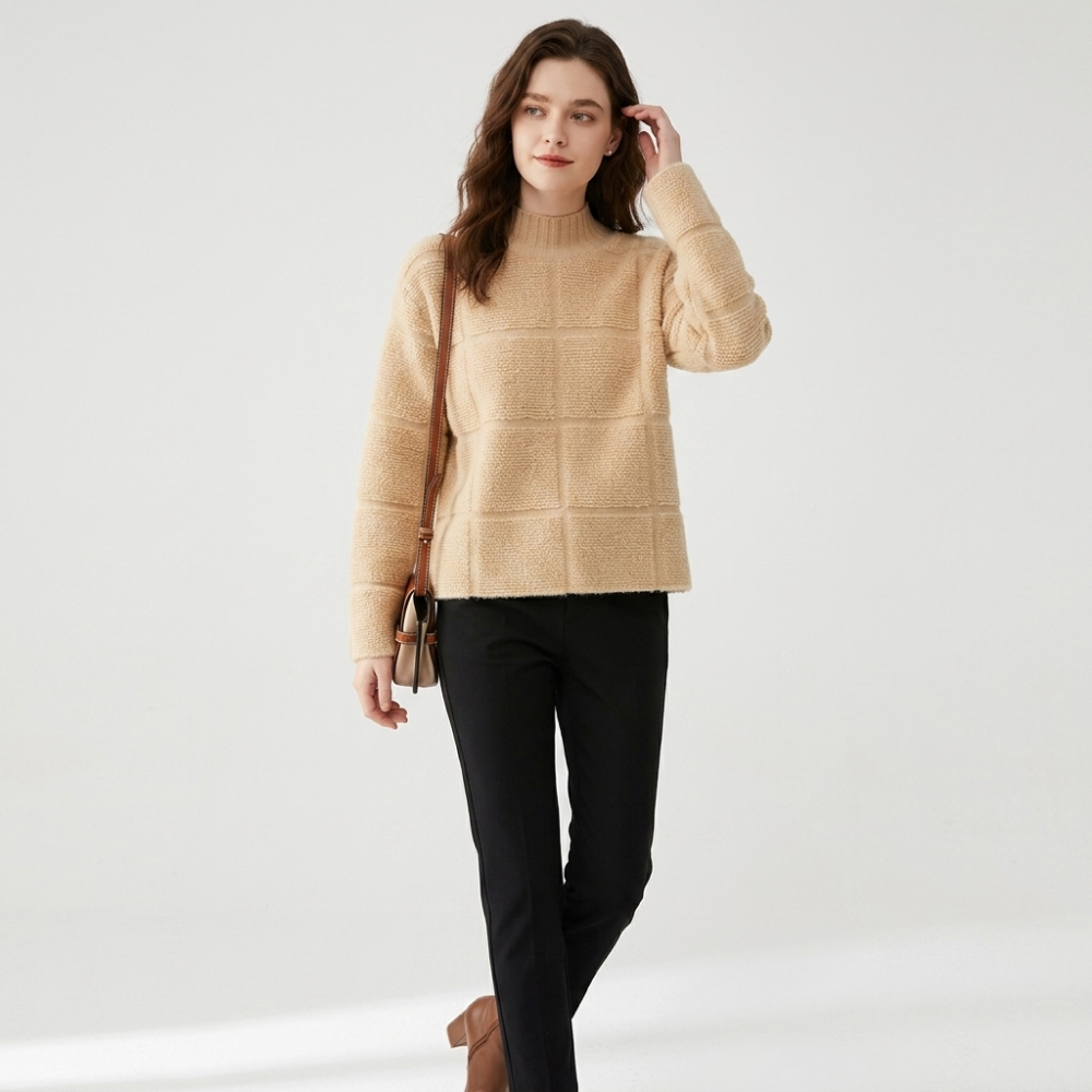 Forgegrid – Cashmere Wool Sweater — Beige