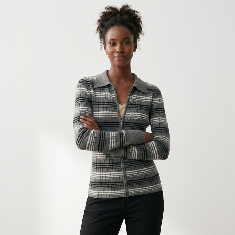 Hearthline – Cashmere Wool Cardigan — Gray