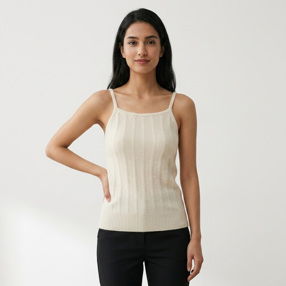 Oakenshield – Cashmere Wool Camisole — White