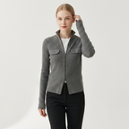 Calista – Cashmere Wool Cardigan — Gray