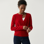 Sylvana – Cashmere Wool Sweater — Wine Red