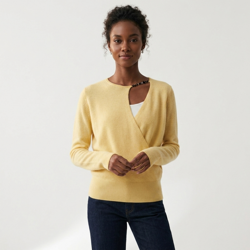 Sylvana – Cashmere Wool Sweater — Yellow
