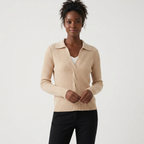 Oaktwist – Cashmere Wool Cardigan — Beige