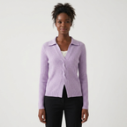 Oaktwist – Cashmere Wool Cardigan — Purple