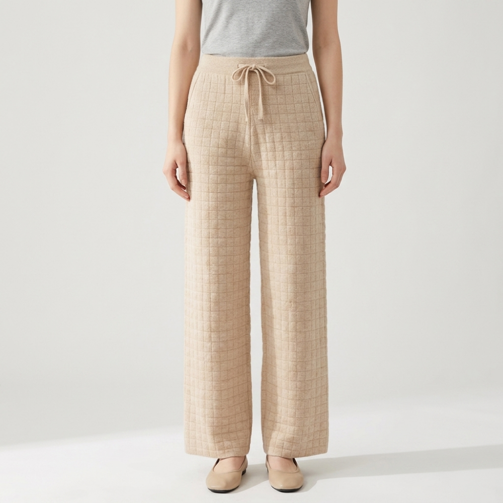 Softgrid – Cashmere Wool Pants — Beige