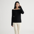 Thalia – Cashmere Wool Sweater — Black