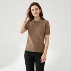 Driftknot – Cashmere Wool Polo — Tan