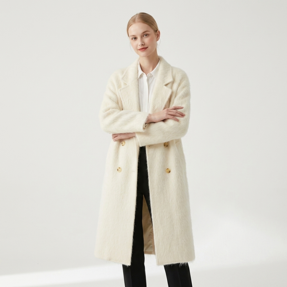 Skyforge – Cashmere Wool Coat — White