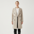 Stormveil – Cashmere Wool Coat — Light khaki