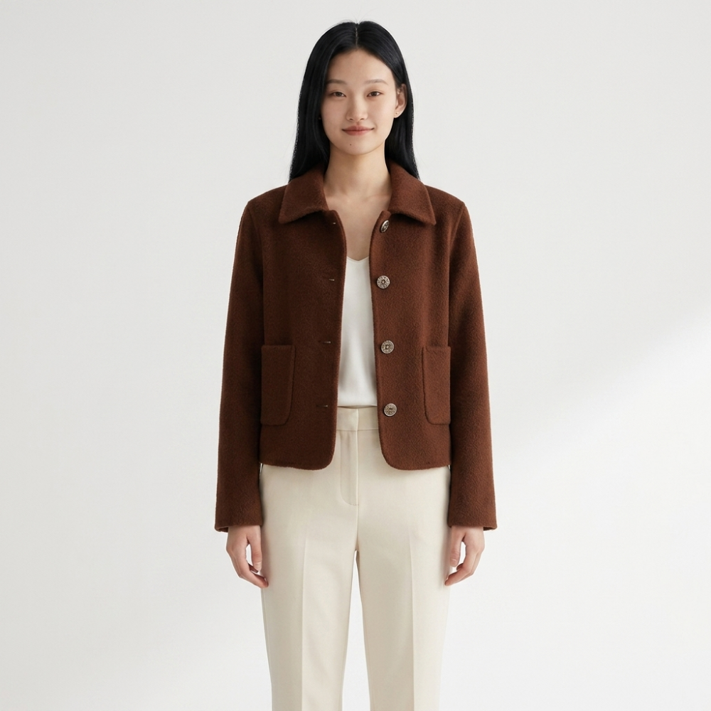 Valethread – Cashmere Wool Blazer — Brown