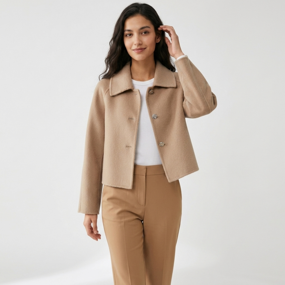 Quillfen – Cashmere Wool Jacket — Light khaki
