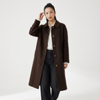 Heathward – Cashmere Wool Coat — Dark Brown