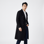 Slateforge – Cashmere Wool Overcoat — Black