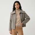 Hallowood – Cashmere Wool Jacket — Brown Gray