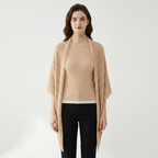 Hearthway – Cashmere Wool Shawl — Light khaki