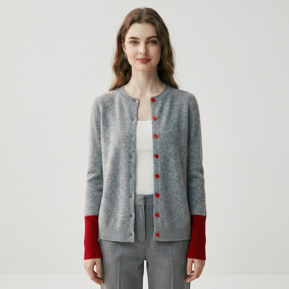 Alderline – Cashmere Wool Cardigan — Gray