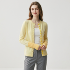Alderline – Cashmere Wool Cardigan — Yellow