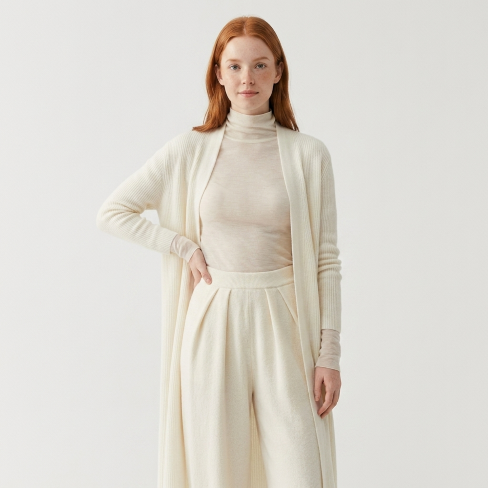 Cloudreach – Cashmere Wool Cardigan — White