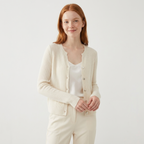 Greyhaven – Cashmere Wool Cardigan — White