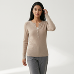Crosshaven – Cashmere Wool Sweater — Light khaki