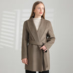 Alderfield – Wool Coat — Taupe