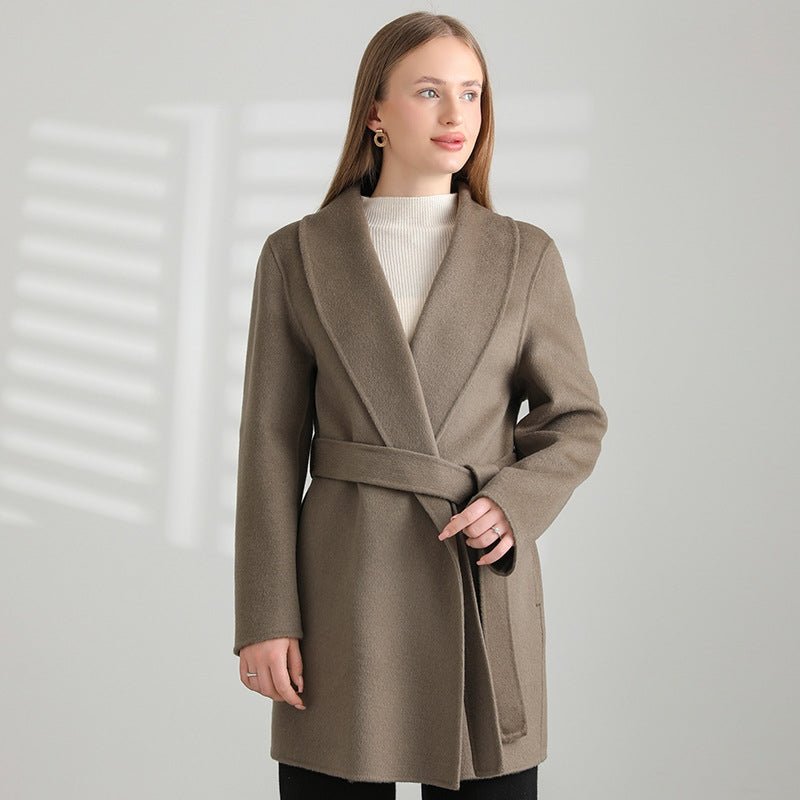 Alderfield – Wool Coat — Taupe