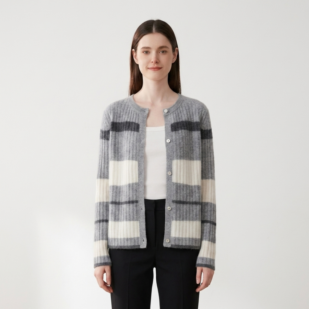Blushline – Cashmere Cardigan — Gray