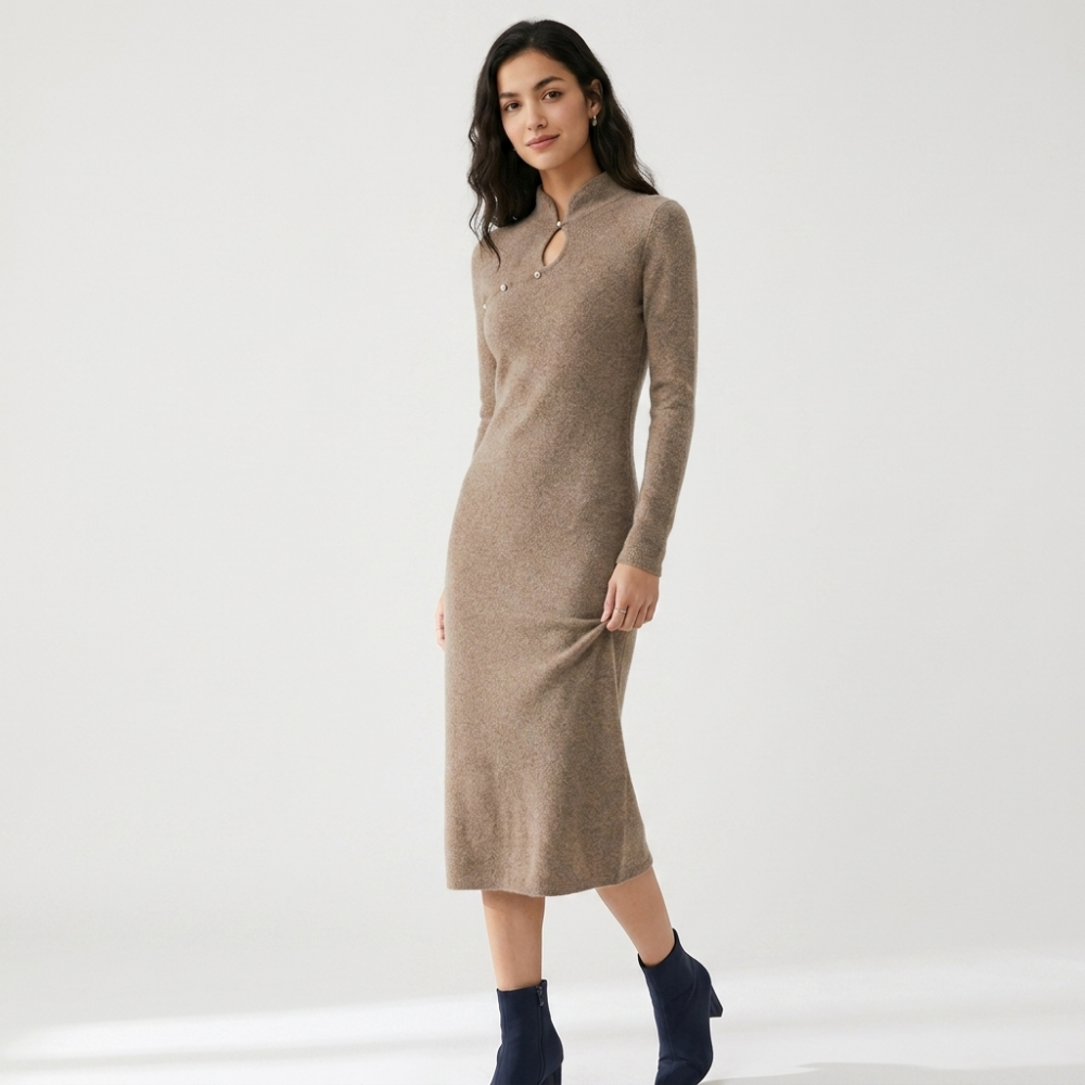 Eastline – Wool Dress — Tan