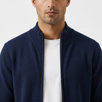 Arno – 100% Cotton Full Zip Stand-Collar Cardigan - Hilltop Nord