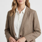 Odile – Linen Relaxed Notch Lapel Blazer - Hilltop Nord