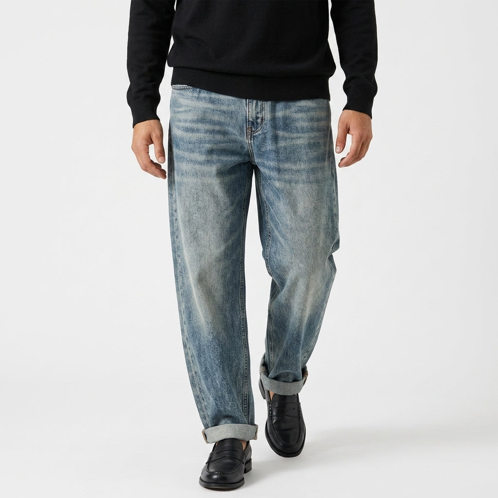 Anders – 91% Cotton Washed Straight-Leg Jeans - Hilltop Nord
