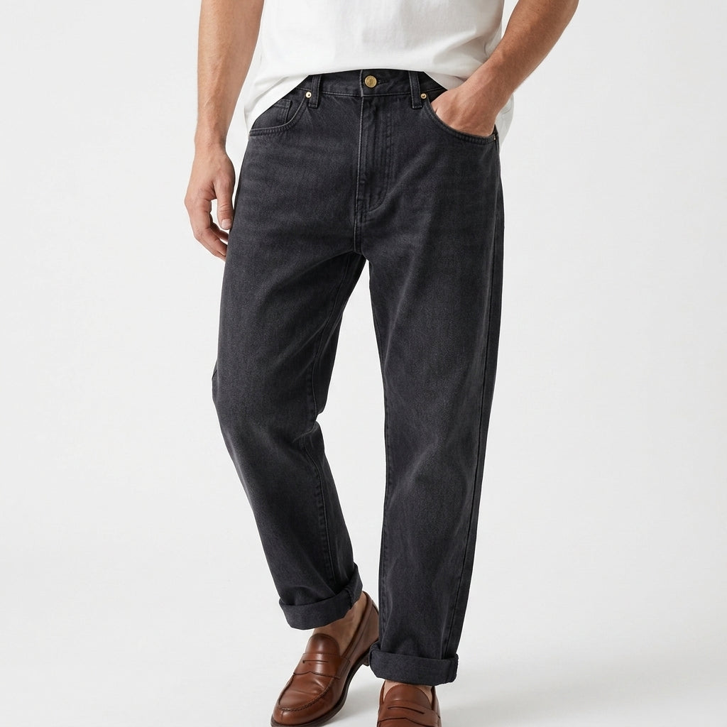 Piet – 100% Cotton Washed Wide-Leg Jeans - Hilltop Nord