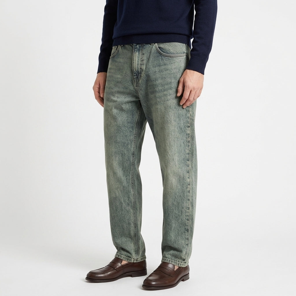 Orlo – 92% Cotton Straight-Leg Jeans - Hilltop Nord