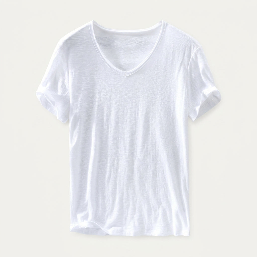 Matteo – 100% Cotton V-Neck Tee - Hilltop Nord