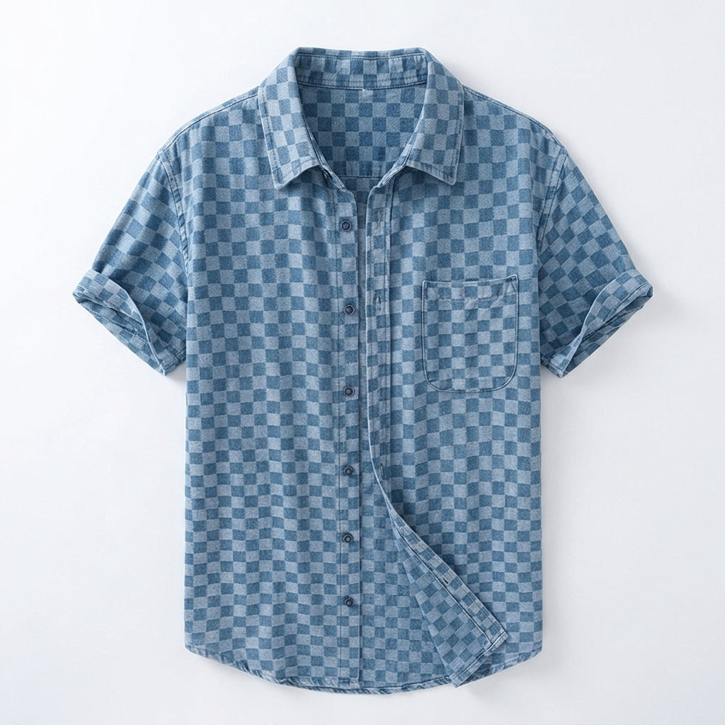 Rilo – 100% Cotton Denim Relaxed Overshirt - Hilltop Nord