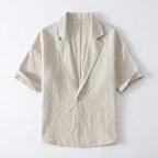 Tavio – 70% Ramie Drop-Shoulder Short Sleeve Blazer - Hilltop Nord