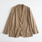 Esme – 95% Hemp Cropped Single-Breasted Blazer - Hilltop Nord