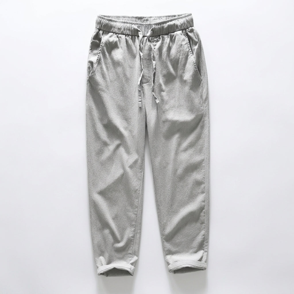 Lasse – 98% Cotton Drawstring Tapered Pants - Hilltop Nord