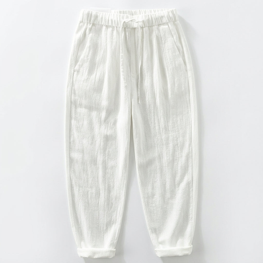 Aurelio – 70% Ramie 30% Cotton Straight Leg Trousers - Hilltop Nord